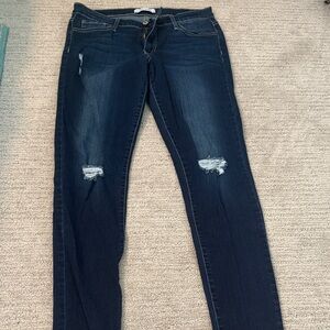 Stylish Blue Distressed Women Jeans